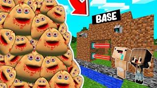 RETO DE LA BASE VS 1000000 POU BASE BEBE NOOB VS POU.EXE en MINECRAFT