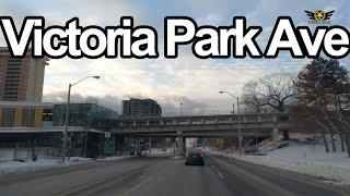 Victoria Park Avenue South Drive - Toronto Ontario Canada Feb 2021 (4k)