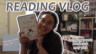 reading KING OF WRATH by ana huang || mending hearts book club reading vlog [spoiler free]