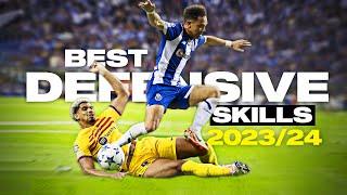 Crazy Football Defensive Skills & Tackles 2023/24 | HD