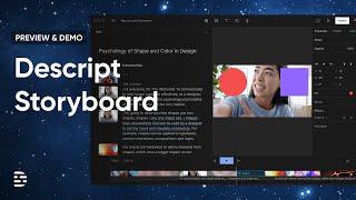 Descript Storyboard: Preview & Demo