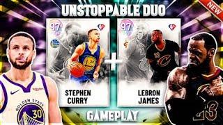 THE MOST UNSTOPPABLE DUO IN NBA 2K22 MYTEAM!! GALAXY OPAL LEBRON & CURRY GAMEPLAY!! NBA 2K22 MYTEAM