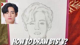 Pencil Drawing of BTS' V (Kim Taehyung) by Subhojit Saha