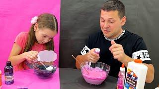 أسود مقابل التحدي الوردي!BLACK VS PINK in Best Amazing Kids Challenge