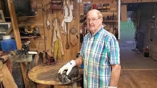 How Mr. Robert preps a sawmill blade for setting and sharpening