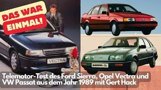 Autotest Ford Sierra Opel Vectra VW Passat aus dem Jahr 1989 mit Gert Hack