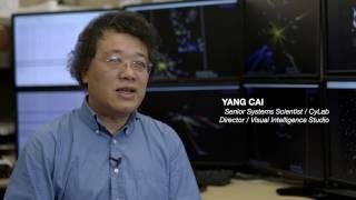 CyLab's Yang Cai demonstrates visualization of cybersecurity data