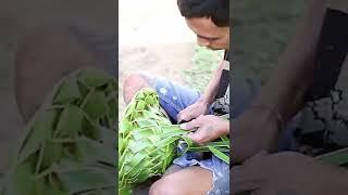 how to make hat from coconut leaves