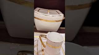 24k gold plated dinner set 61pcs 8 serving made in japan