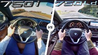 BMW 7 Series 2017 750i vs 750d ACCELERATION & TOP SPEED POV Autobahn by AutoTopNL