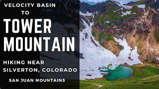 Hiking Colorado 13ers - Tower Mountain from Velocity Basin in the San Juan Mountains