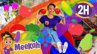 Meekah's Rainbow Fruits Slide | Educational Videos for Kids | Blippi and Meekah Kids TV