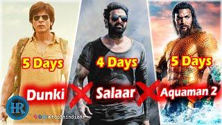 Dunki 5 Days  Salaar 4 Days  Aquaman 2 5 Days - Box Office Collection || @top5hindireview