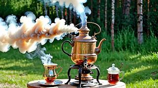 The Art of Lighting a Traditional Russian Wood-Fired Samovar