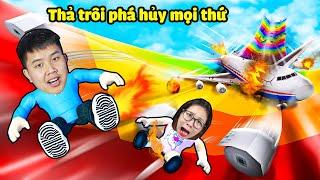 Thả trôi mọi thứ trong máng để phá hủy !? bqThanh & Ốc Ai Có Đồ Xịn Hơn ?