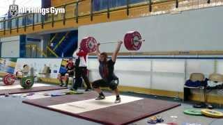 Simon Martirosyan Overhead Squat 170kg 2015 Junior Worlds Training Hall