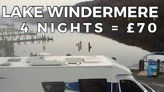 4 official motorhome parkups around Lake Windermere in the Lake District, England