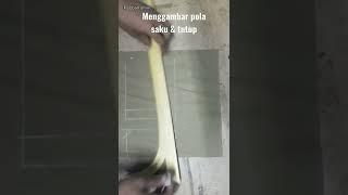 pola saku & tutup/belajar MENJAHIT #shorts #shortvideo #polabaju