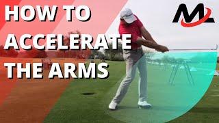 How To Accelerate The Arms In The Golf Swing | Milo Lines Golf