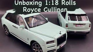 Unboxing 1/18 scale Rolls Royce Cullinan 2023 diecast car model مجسم رولز رايز كولنن الجديد