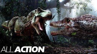 Spinosaurus Kills a T-Rex (Spinosaurus VS T-Rex) | Jurassic Park 3 | All Action