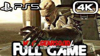 METAL GEAR SOLID 4 PS5 Gameplay Walkthrough FULL GAME (4K 60FPS) No Commentary