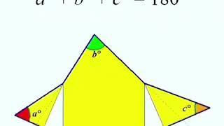 Demonstração da soma dos ângulos internos de um triângulo