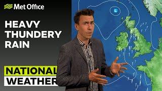 19/06/23 - Heavy thundery rain and showers – Evening Weather Forecast UK – Met Office Weather