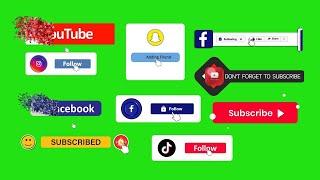 Top 10 Animated SOCIAL MEDIA  GREEN SCREENS For Video creators | No Copyright