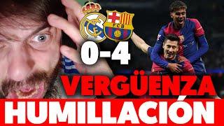 ¡EXPLOTO! VERGÜENZA HISTÓRICA del MADRID HUMILLADO por el BARÇA en el BERNABÉU con la GOLEADA 0-4