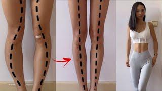 Slim Straight Legs in 28 Days? Fix O legs X legs (Bowed Legs) Exercise for Knees Rotation correction