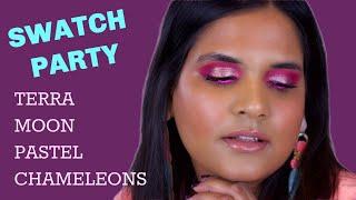 Terra Moon Pastel & Vibrant Chameleons Swatches + First Impression | Tan Girl Friendly ?