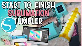 How to create a sublimation wrap for a  20oz Skinny in Silhouette plus print and press tutorial