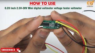 0.28 Inch 2.5V-30V Mini digital voltmeter voltage tester voltmeter