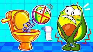 Rich Restroom VS Poor Restroom | Awkward Toilet Story | Crazy and Funny Situations by Avocado Couple