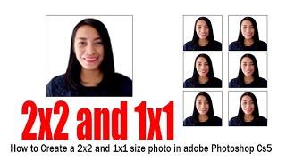 How to Create a 2x2 and 1x1 size photo in adobe Photoshop Cs5 | Rush Id /Photoshop tutorial