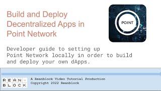 Build and Deploy Decentralized Apps in Point Network