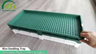 Stackable Strong Flat PP Plastic Nursery Paddy Planting Rice Seedling Tray for Rice Transplanter