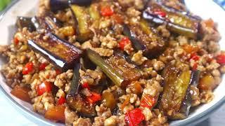 EGGPLANT WITH PORK GINILING RECIPE | Try this Different Way to Cook Eggplant Recipe with Pork 