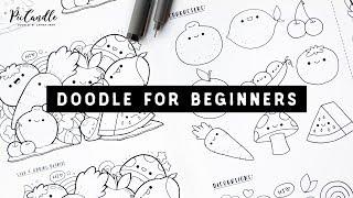 Doodle for Beginners Ep2 | Kawaii Fruits & Vegetables | Draw with Me Step-by-Step