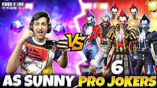 6 Pro Jokers Vs Sunny Bhai In Clash Squad 1 Vs 6 - Garena Free Fire