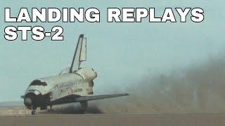 STS-2 Space Shuttle Columbia Landing Replays | Nov 14, 1981