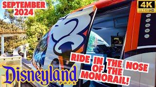 Disneyland Monorail-Grand Re-Opening Ride in the Nose of the Disneyland Monorail September 2024