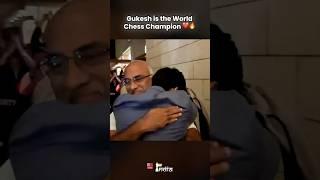 Gukesh HUGS Father after Winning the World Championship ️ #gukesh #chess