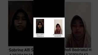 Tugas Akhir Kursus Bahasa Arab| Sabrina Alfi Sahara 1203010131| Shofi Badriatul Hidayah 1203010142