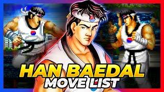 HAN BAEDAL MOVE LIST - Fight Fever (Neo Geo)