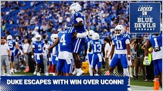 Duke Football Escapes With 26-21 Win Over UConn | Duke Blue Devils Podcast