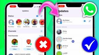 Как вернуть вертикальный стиль статуса в WhatsApp Latest Update (новое)