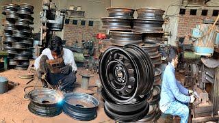 Amazing Manufacturing Process of Small Vehicles Wheel Rim in Local Factory |Production of Wheel Rim