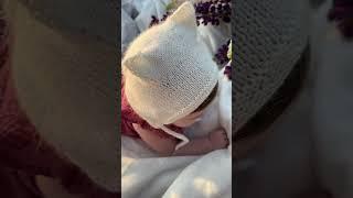 Коточепчик #вязаниеспицами #knittingdesign #knitting #вязаниедетям #bonnet